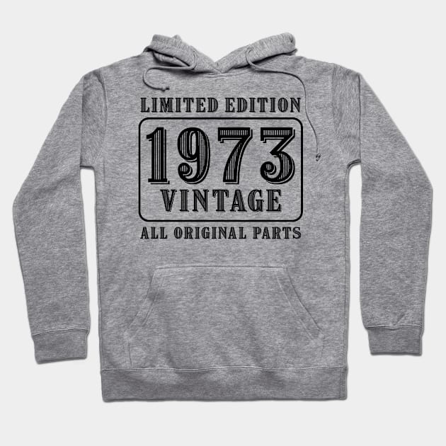 All original parts vintage 1973 limited edition birthday Hoodie by colorsplash